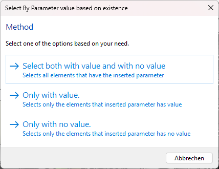 selectbyexistance